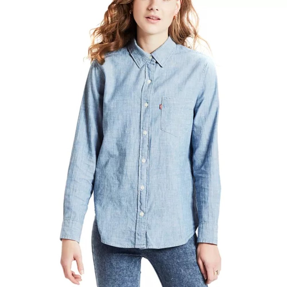 Levi's® Boyfriend Fit Button-Down Chambray Shirt